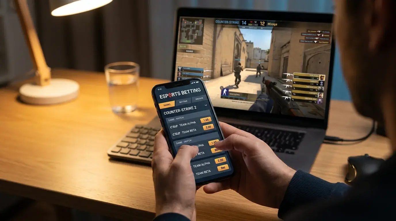 Pantalla mostrando mercados de apuestas de CS2